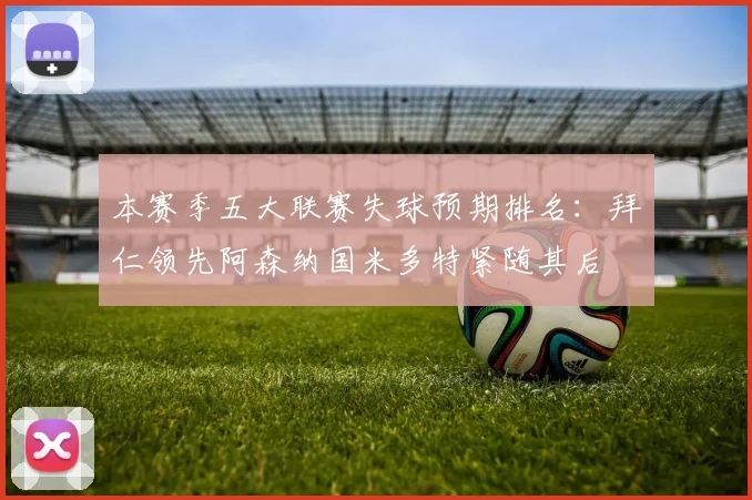 本赛季五大联赛失球预期排名：拜仁领先阿森纳国米多特紧随其后
